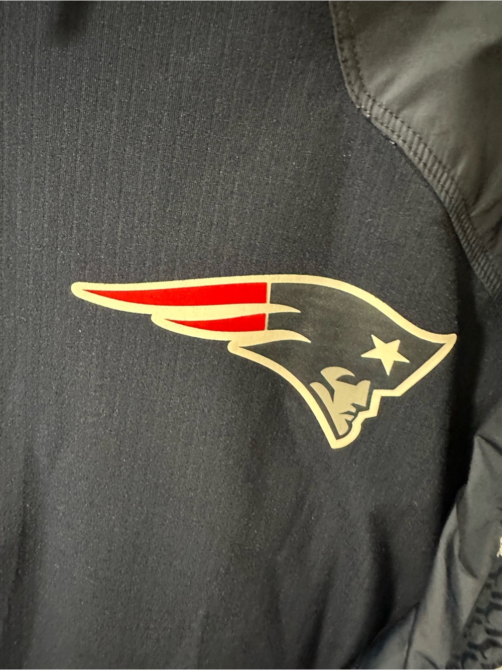 Nike New England Patriots Dri-FIT Quarter-Zip On Field Sideline Pullover Jacket - Picture 4 of 13